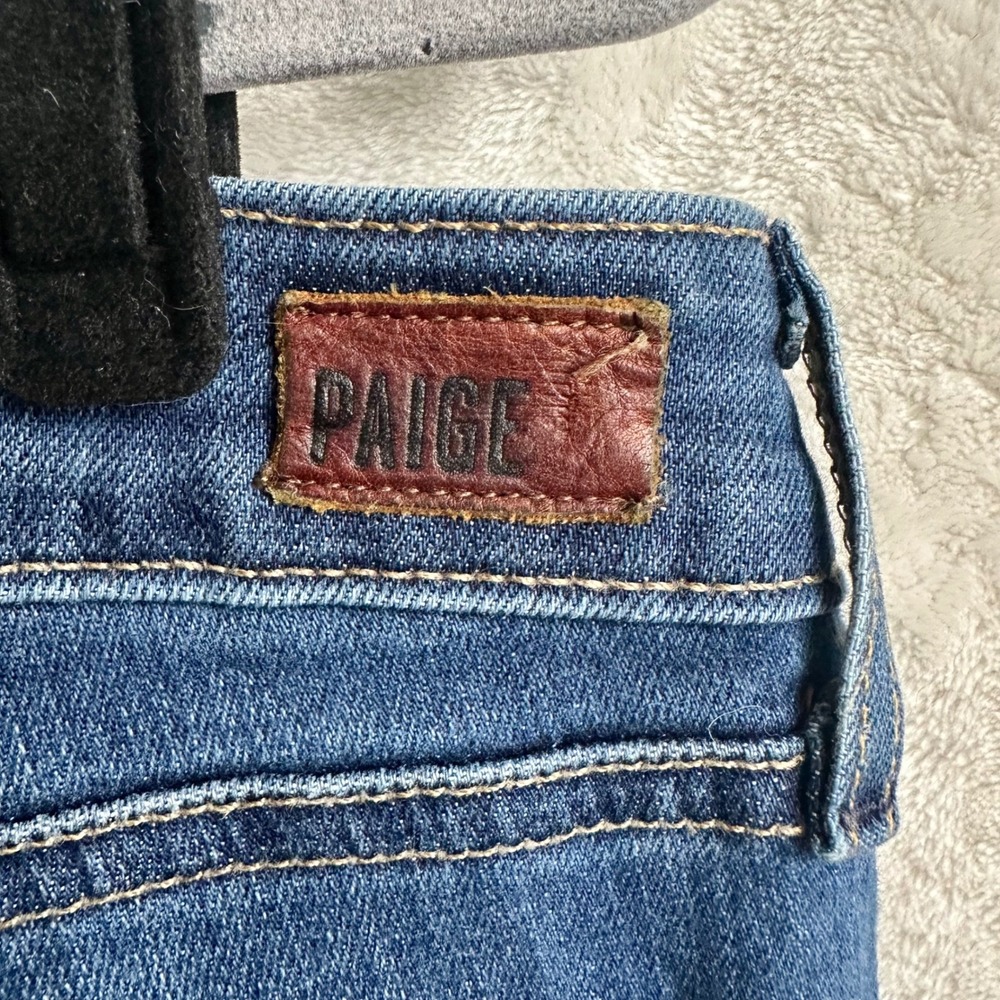 PAIGE Bridgette Skyline Ankle Peg‎ Dark Wash Mid Rise Skinny Jeans Sz 28 - Picture 5 of 8